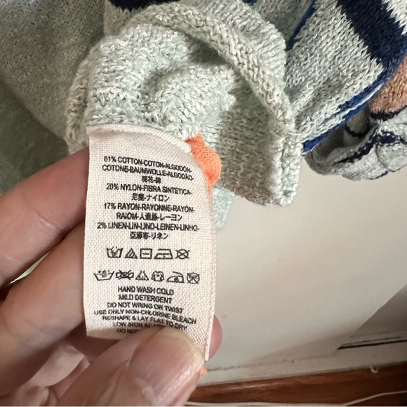 FREE PEOPLE Palm Breeze 3/4 Sleeve Pullover Knit Sweater Size XS - Picture 4 of 4